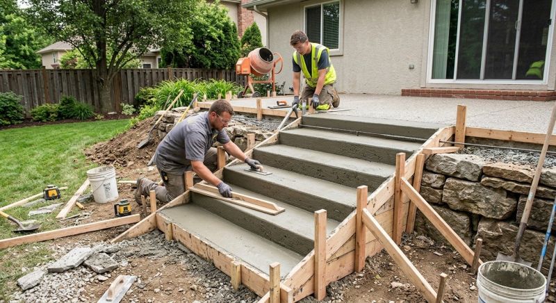 Cement Stairs Installation in Clermont County, OH