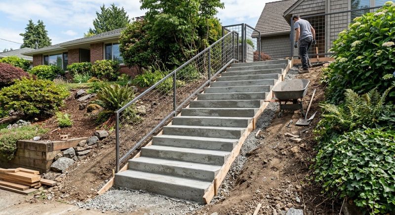 Cement Stairs Installation in Clermont County, OH