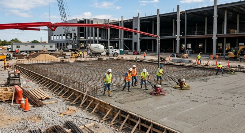 Commercial Slab Construction in Maineville, OH
