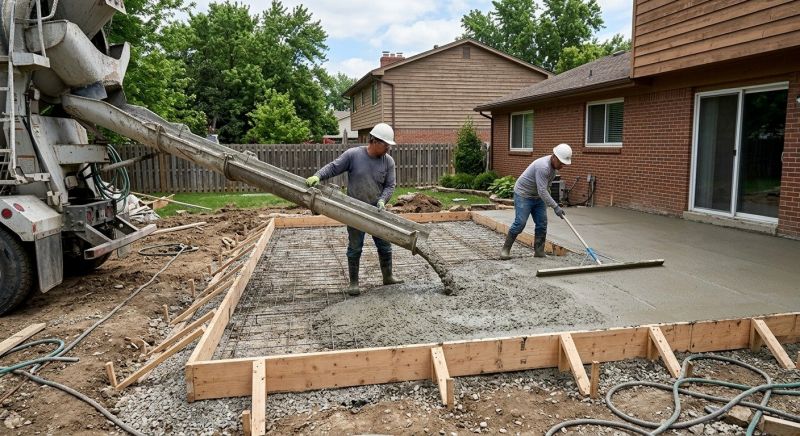 Concrete Flatwork Installation in Maineville, OH