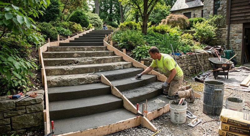 Concrete Stairs Installation in Franklin, OH