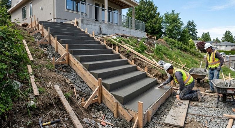 Concrete Stairs Installation in Newport, KY