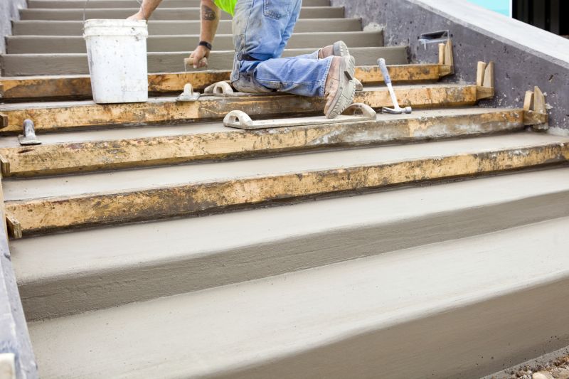 Poured Steps Installation in Blanchester, OH