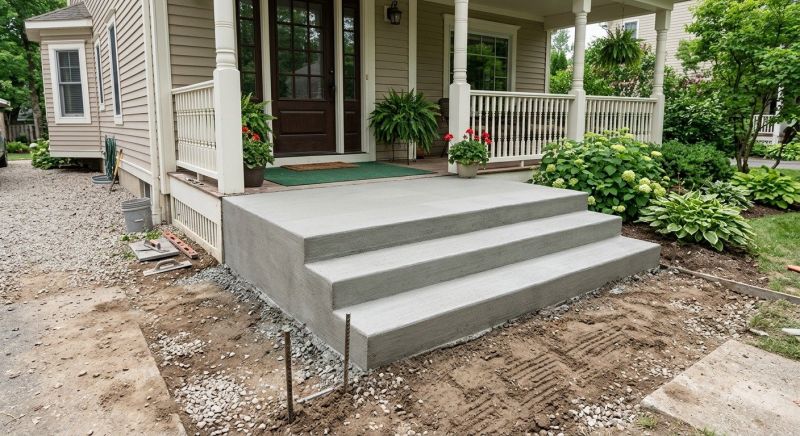 Poured Steps Installation in Butler County, OH