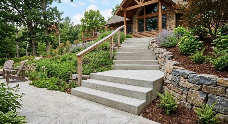 Poured Steps Installation in Clermont County, OH
