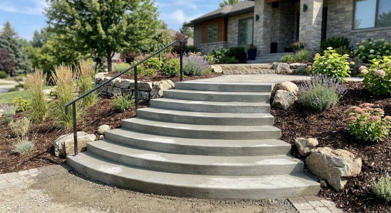 Poured Steps Installation in Miamitown, OH