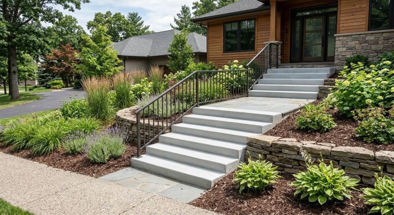 Poured Steps Installation in West Chester, OH